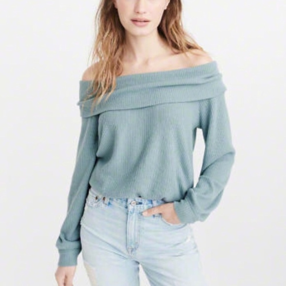 A&F Off the Shoulder Ribbed Sweater
